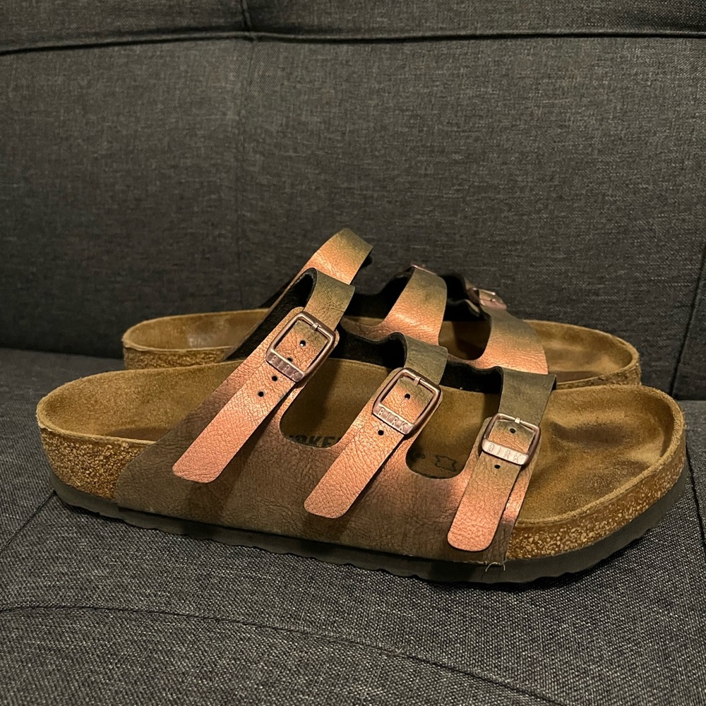 Birkenstock Women’s Florida Sandal - Triple Strap (Metallic)